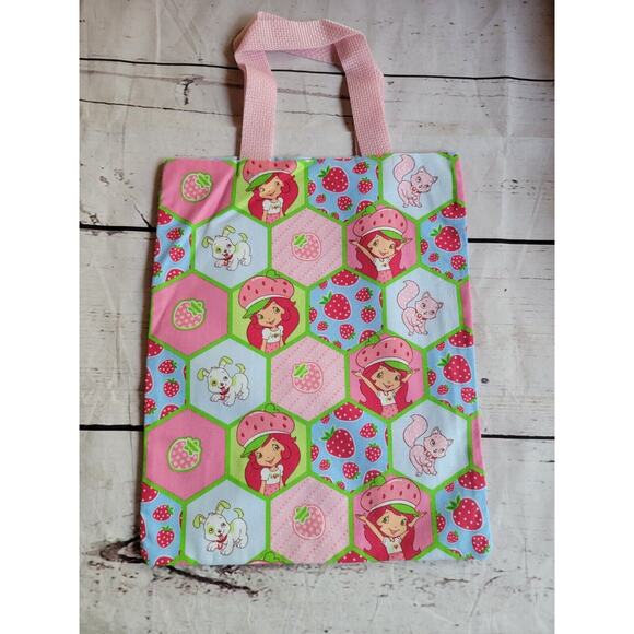 strawberry shortcake Crayon Holder Coloring Tote Bag Handmade kids travel bag - Picture 7 of 9